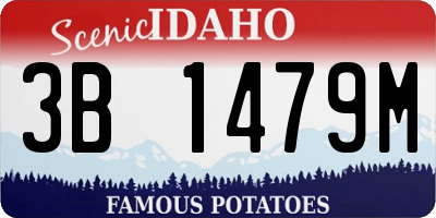ID license plate 3B1479M