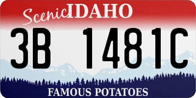 ID license plate 3B1481C