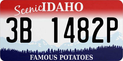 ID license plate 3B1482P