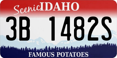 ID license plate 3B1482S