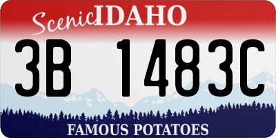 ID license plate 3B1483C
