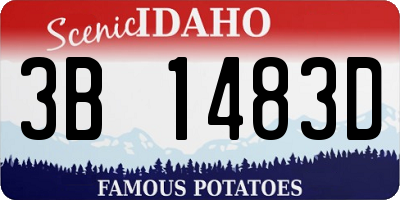ID license plate 3B1483D