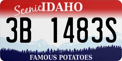 ID license plate 3B1483S
