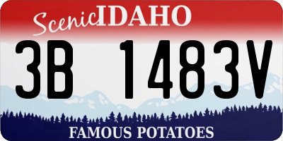 ID license plate 3B1483V
