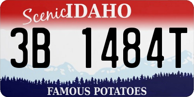ID license plate 3B1484T