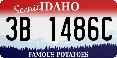 ID license plate 3B1486C