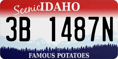 ID license plate 3B1487N