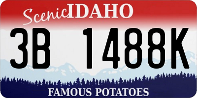 ID license plate 3B1488K