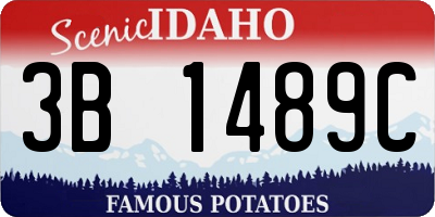 ID license plate 3B1489C