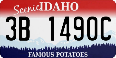 ID license plate 3B1490C
