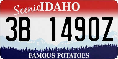 ID license plate 3B1490Z