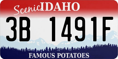 ID license plate 3B1491F