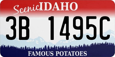 ID license plate 3B1495C