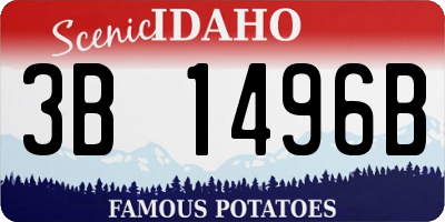 ID license plate 3B1496B