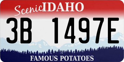 ID license plate 3B1497E