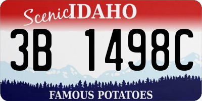ID license plate 3B1498C