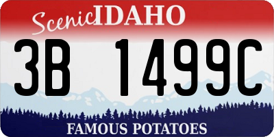 ID license plate 3B1499C
