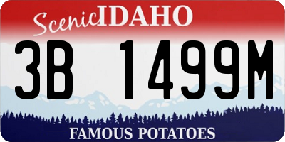 ID license plate 3B1499M