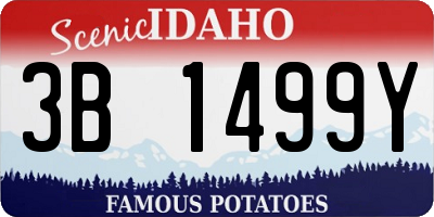ID license plate 3B1499Y