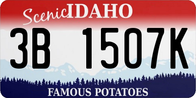 ID license plate 3B1507K