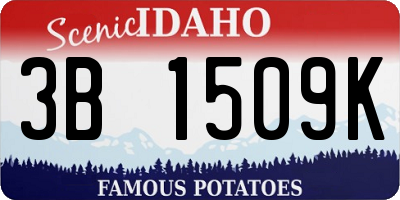 ID license plate 3B1509K