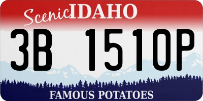 ID license plate 3B1510P