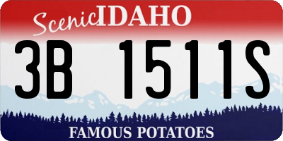 ID license plate 3B1511S
