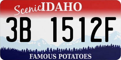 ID license plate 3B1512F