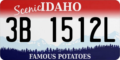 ID license plate 3B1512L