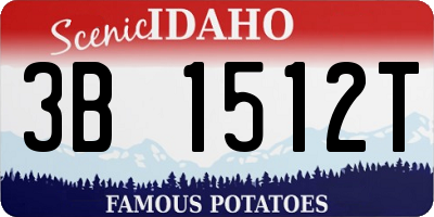 ID license plate 3B1512T