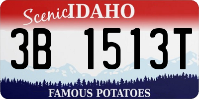 ID license plate 3B1513T