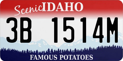 ID license plate 3B1514M