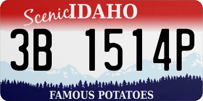 ID license plate 3B1514P