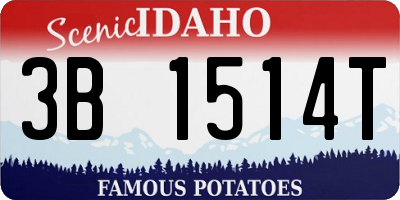 ID license plate 3B1514T