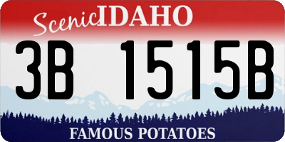 ID license plate 3B1515B