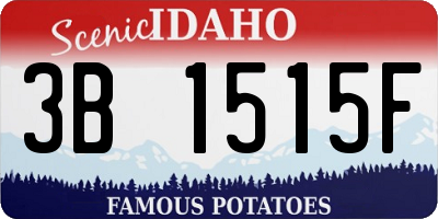 ID license plate 3B1515F