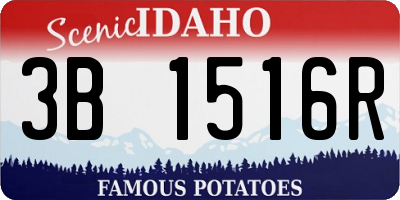 ID license plate 3B1516R