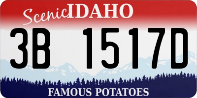 ID license plate 3B1517D