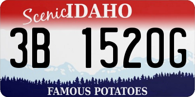 ID license plate 3B1520G