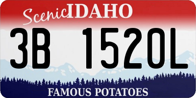 ID license plate 3B1520L