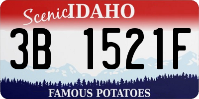 ID license plate 3B1521F