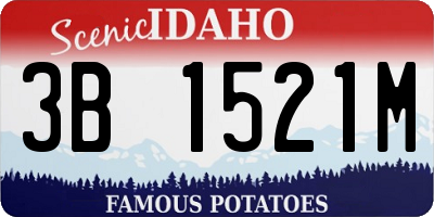 ID license plate 3B1521M