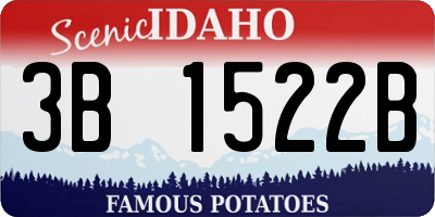 ID license plate 3B1522B