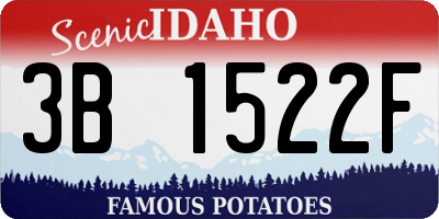 ID license plate 3B1522F