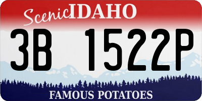 ID license plate 3B1522P