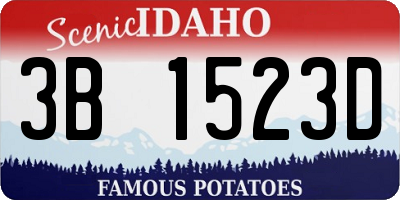 ID license plate 3B1523D