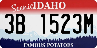ID license plate 3B1523M