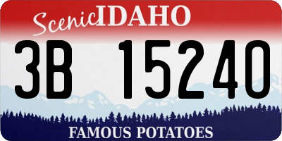 ID license plate 3B1524O