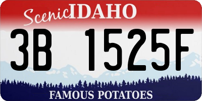 ID license plate 3B1525F