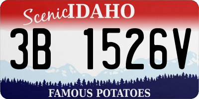 ID license plate 3B1526V